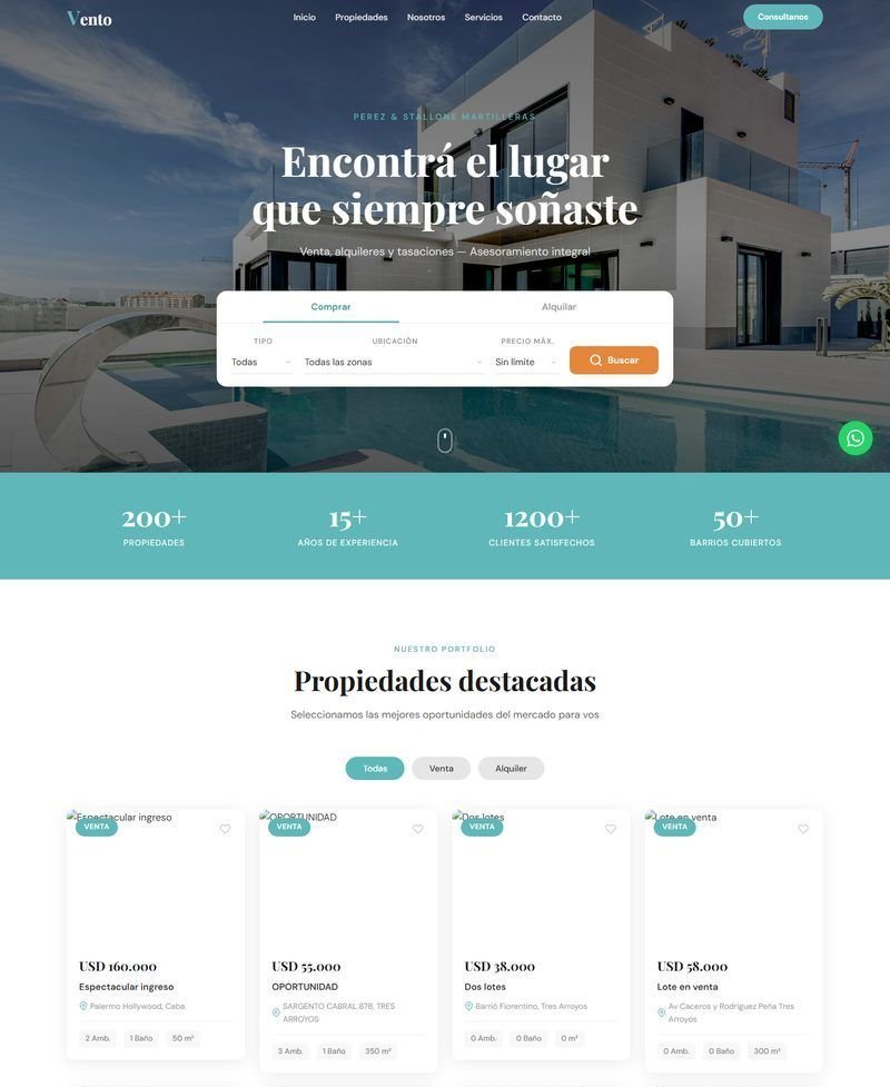 Vento Inmobiliaria Web
